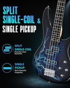 Ktaxon 4-String Electric Bass Guitar Beginner Kit with Amp