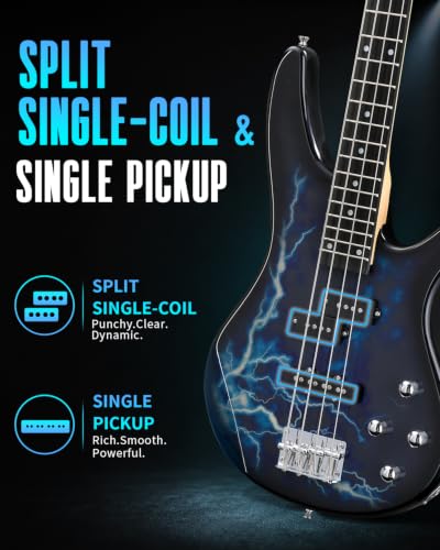 Ktaxon 4-String Electric Bass Guitar Beginner Kit with Amp