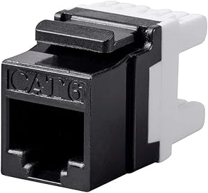 Monoprice 127556 Cat6 RJ-45 Keystone Jack Black — main product image