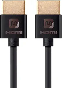 Monoprice 113574 High Speed HDMI Cable 6in - 4K HDR Ultra Slim