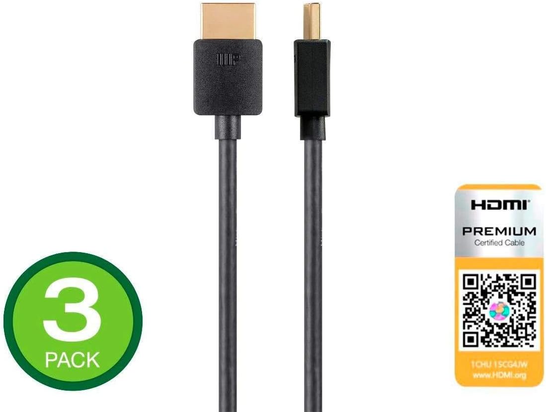 Monoprice 124183 4K Slim Certified Premium HDMI Cable