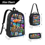 Generic 3-Piece Gamer Backpack Set with Crossbody Bag and Pencil Case