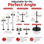 Acuvar 6-Inch LED Ring Light with Dual Phone Holders