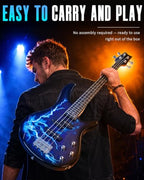 Ktaxon 4-String Electric Bass Guitar Beginner Kit with Amp