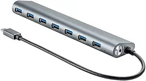 Monoprice 114909 7-Port USB-C Hub - Aluminum — main product image