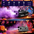 EN'DA Professional 1500W Fog Machine with LED Lights and Remotes