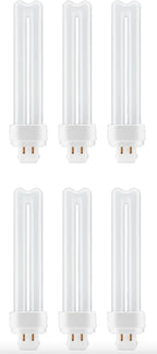 GE 93118227 Bright White 26W G24q-3 CFL Bulb 6-Pack