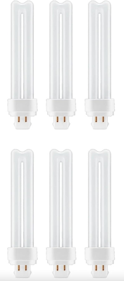 GE 93118227 Bright White 26W G24q-3 CFL Bulb 6-Pack