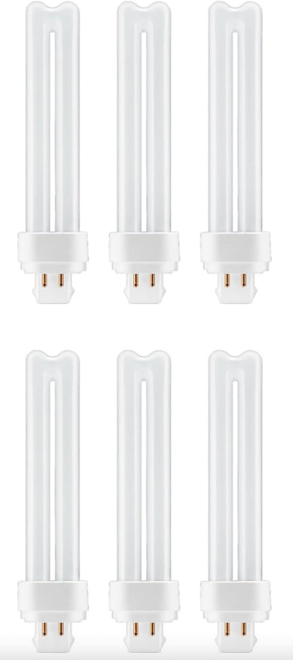 GE 93118227 Bright White 26W G24q-3 CFL Bulb 6-Pack