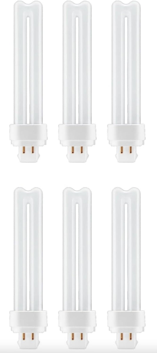GE 93118227 Bright White 26W G24q-3 CFL Bulb 6-Pack