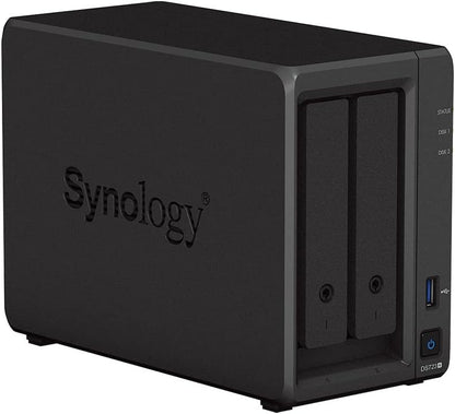 Synology DS723+ 8TB NAS Bundle - 2-Bay Ryzen, WD Red Plus