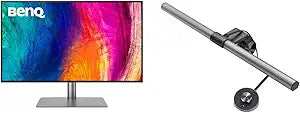 BenQ PD3220U 4K Thunderbolt 3 Monitor ScreenBar Bundle