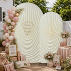 HANGING BULBS Ivory Waterfall Draped Arch Cover Set
