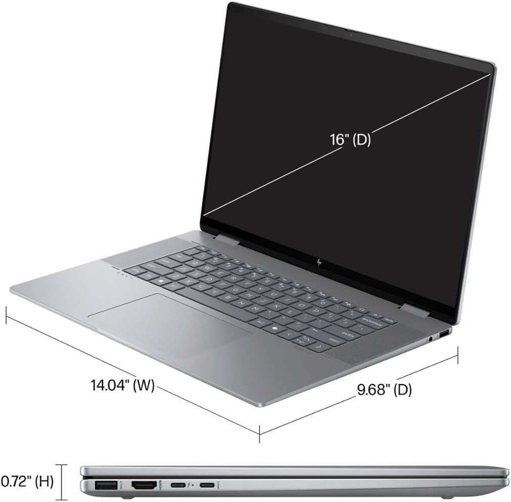 HP 16-ad Envy x360 AI Copilot Laptop Ryzen 7 1TB SSD