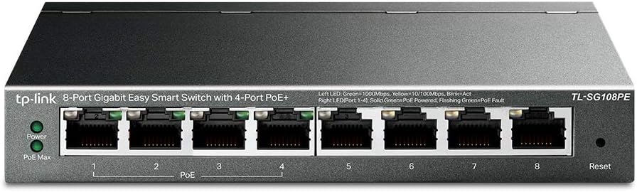TP-Link TL-SG108PE Gigabit 8-Port Easy Smart PoE Switch