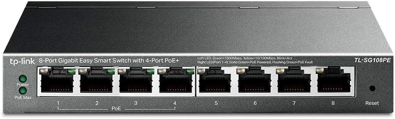 TP-Link TL-SG108PE Gigabit 8-Port Easy Smart PoE Switch — main product image