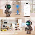 pafyh 3-in-1 Astronaut Clock Security Camera with 2K Night Vision