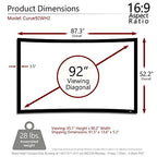 Elite Screens Curve92WH2 Lunette 2 Series 92