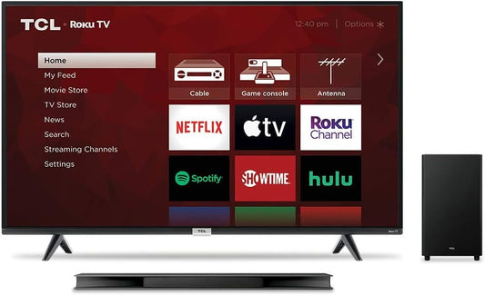 TCL 6 Series 75" 4K TV with Alto 9+ Subwoofer