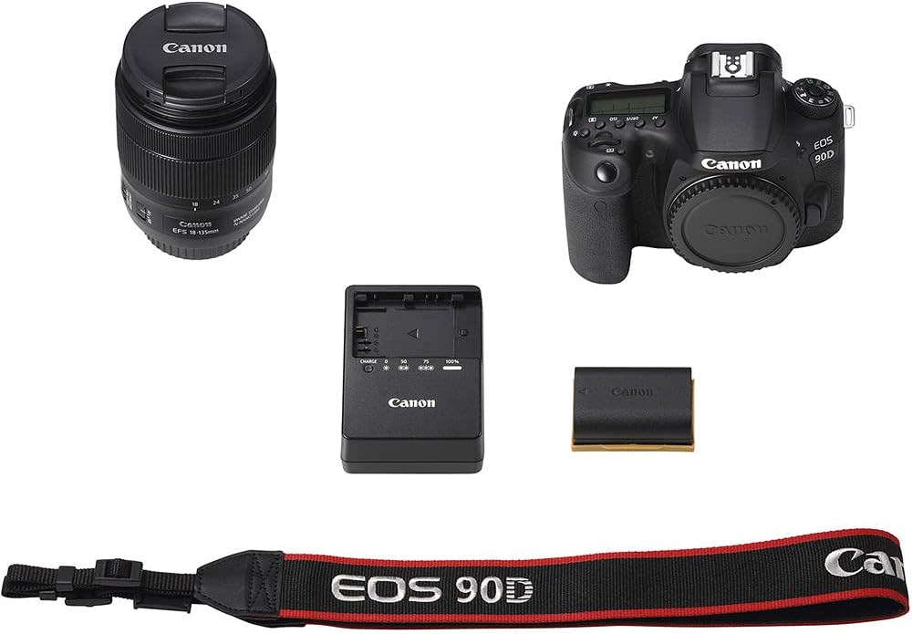 Canon 3616C016 EOS 90D DSLR Camera 18-135mm Lens Bundle