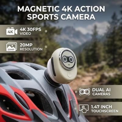 Dpofirs 4K Magnetic Touchscreen Action Camera