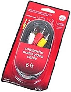 GE 33216 Composite Audio Video Cable 6ft