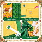 Gilprop Indian Pichwai Kamdhenu Pooja Backdrop Banner