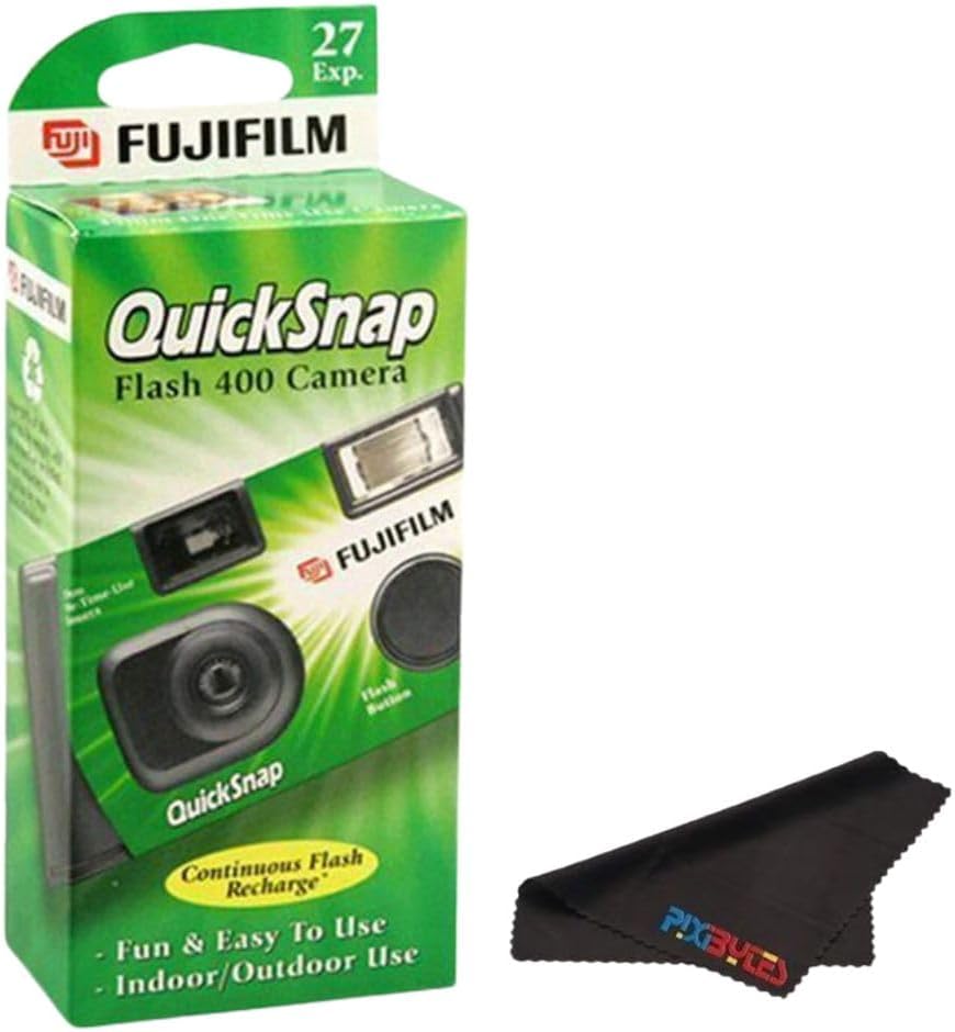 Fujifilm QuickSnap Flash 400 Disposable Camera with Cloth