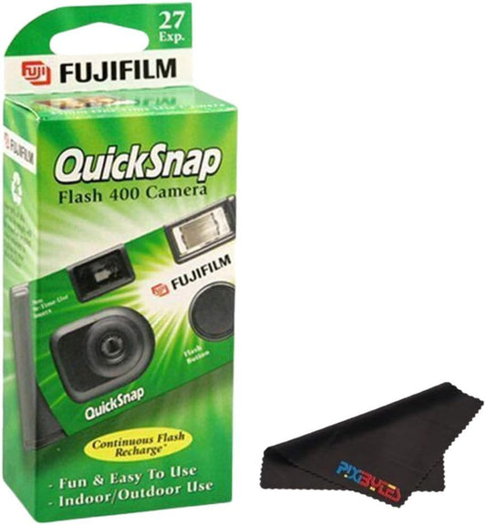 Fujifilm QuickSnap Flash 400 Disposable Camera with Cloth