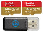 SanDisk SDSQXA1-128G-GN6MA 128GB Extreme MicroSD Card 2-Pack GoPro