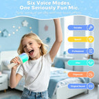StageSound Kids Karaoke Microphone with Bluetooth and LED Lights