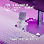 HyperX 519T2AA SoloCast USB Condenser Gaming Microphone - White Renewed