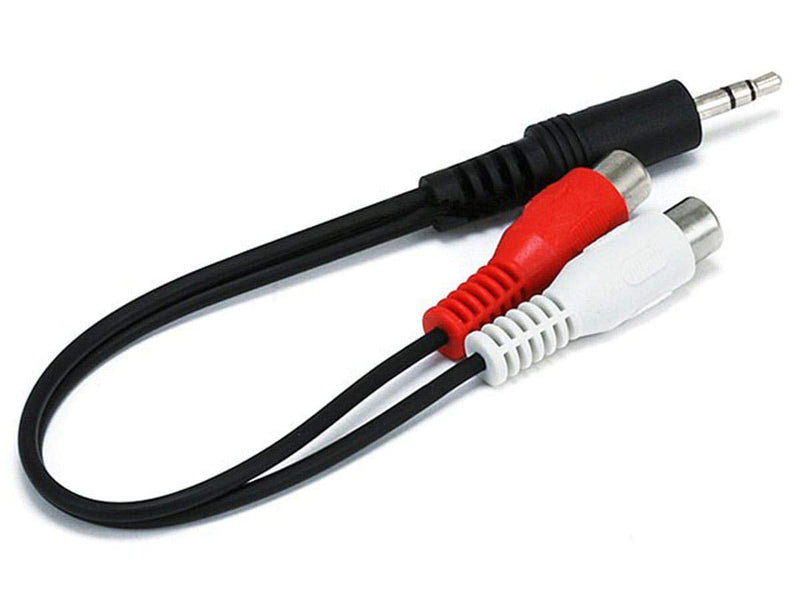 Monoprice 100666 6in 3.5mm to RCA Stereo Cable — main product image