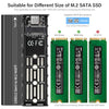 NICEKEY Aluminum M.2 SATA NGFF SSD Enclosure, USB 3.2 Gen 1