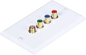 Monoprice 103025 RCA Component/F Connector Wall Plate — main product image