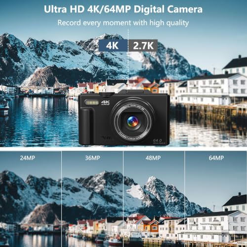 Tymzur 4K Vlogging Camera with Flip Screen and WiFi — main product image