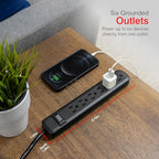 GE 45192 6-Outlet 12 Ft Power Strip
