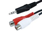Monoprice 100666 6in 3.5mm to RCA Stereo Cable