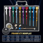 Hugbow Weighted Chakra Tuning Fork Set, 10 Healing Frequencies