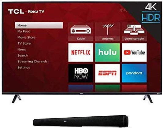 TCL 43S425 43" 4K Roku TV with Soundbar