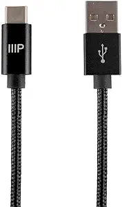 Monoprice 138900 USB-C to Type-A Nylon Cable 3ft