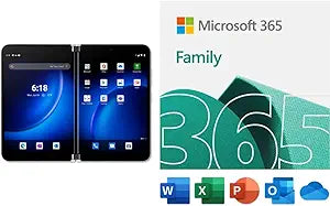 Microsoft Surface Duo 2 - 5G, 128GB - Glacier (Unlocked) + MS 365 Family