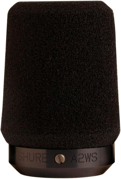 Shure A2WS-BLK Locking Microphone Windscreen Noise Reduction