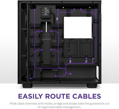 NZXT H7 Elite CM-H71EB-02 Black ATX Mid-Tower Gaming Case