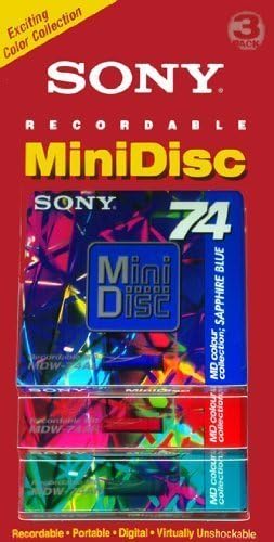 Sony MDW74E/3HC 74-Minute MiniDisc 3-Pack