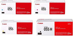 Canon 055 HYK, C,M,Y Toner Cartridge 4-Pack Black Cyan Magenta Yellow