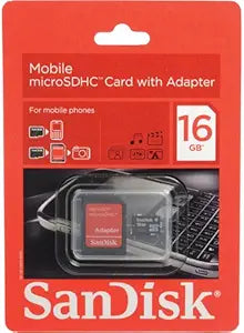 SanDisk SDSDQ-16384-A11M 16GB Micro SD Card with Adapter