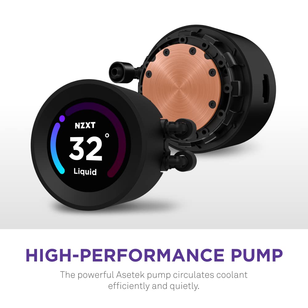 NZXT RL-KN28E-B1 Kraken 280mm AIO CPU Liquid Cooler LCD