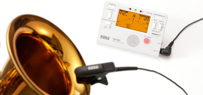 Korg AUS-TM60CWH-COMBO-STD Tuner Metronome with Contact Mic