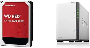 Western Digital Red 4TB NAS Drives + Synology DS218j NAS Bundle